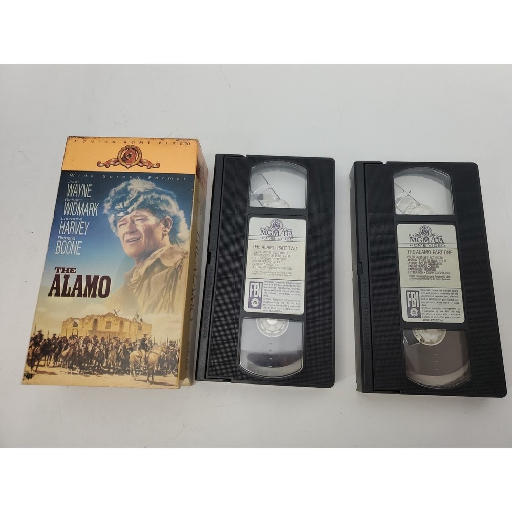 The Alamo (2-VHS) John Wayne Wide Screen Format